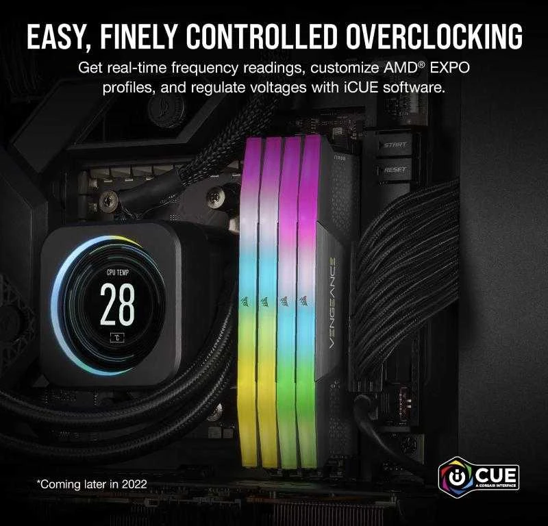 RAM „Corsair Vengeance RGB“ atminties modulis 32 GB, 2 x 16 GB, DDR5