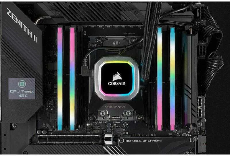 RAM CORSAIR DDR4 16GB 2x8GB 3200MHz DIMM CL16 VENGEANCE RGB Pro SL Juodas 1.35V XMP 2.0