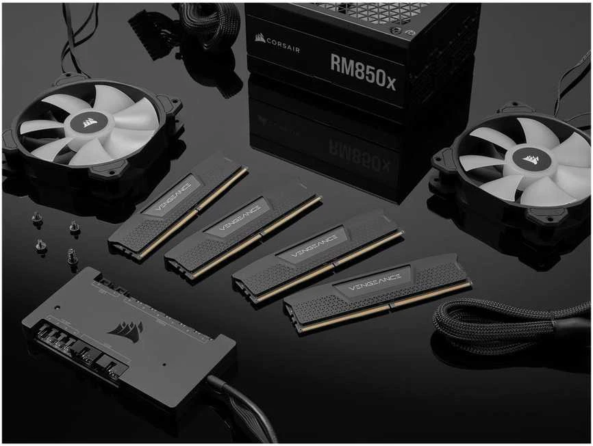 RAM CORSAIR VENGEANCE 32GB 2x16GB DDR5 6000MT/s DIMM Unbuffered 30-36-36-76 Std PMIC XMP 3.0 Juodas Heatspreader Juodas PCB 1.4V