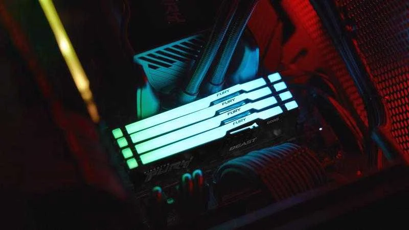 RAM Kingston KF564C32BBEA-32 32GB 6400MT/s DDR5 CL32 DIMM FURY Beast Juodas RGB EXPO | Kingstonas