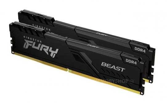 RAM KINGSTON 32GB 3200MHZ DDR4 CL16 DIMM (KIT OF 2) 1GX8 FURY BEAST RGB_