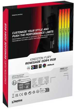 Vidinė atmintis (RAM) KINGSTON 32GB 3200MT/s DDR4 CL16 DIMM Kit of 2 1Gx8 FURY Renegade RGB