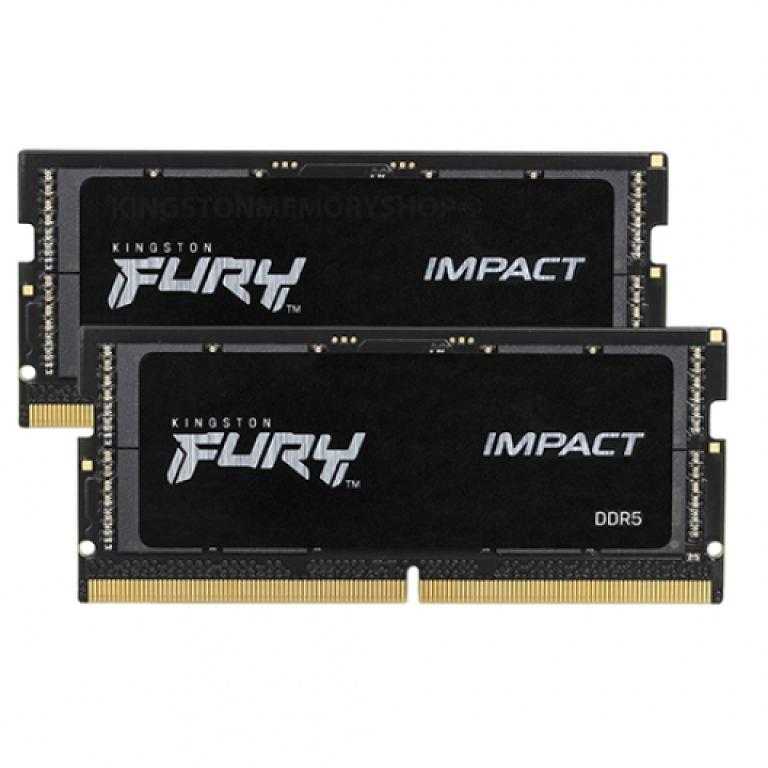 Nešiojamo kompiuterio atmintis KINGSTON 32GB 4800MT/s DDR5 CL38 SODIMM 2 vnt. rinkinys FURY Impact