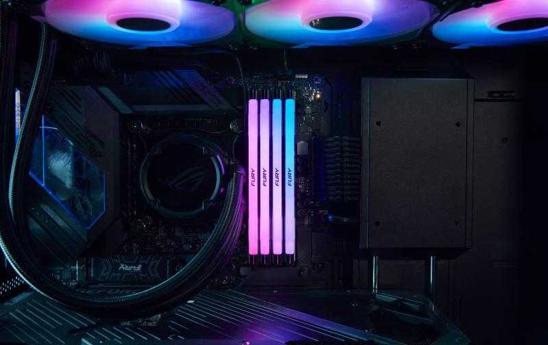RAM Kingston KF580C38RSAK2-32 32GB 8000MT/s DDR5 CL38 DIMM (2 komplektas) FURY Renegade RGB XMP | Kingstonas