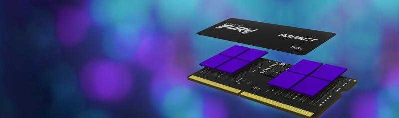 RAM „Kingston KF548S38IBK2-16“ 16 GB 4800 MHz DDR5 CL38 SODIMM (2 vnt. rinkinys) „FURY Impact“ | „Kingston“