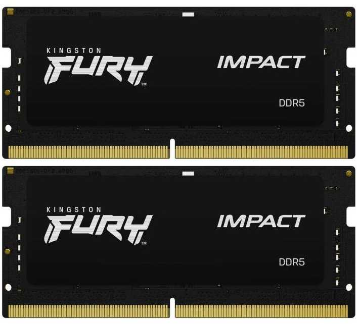 RAM „Kingston KF548S38IBK2-16“ 16 GB 4800 MHz DDR5 CL38 SODIMM (2 vnt. rinkinys) „FURY Impact“ | „Kingston“