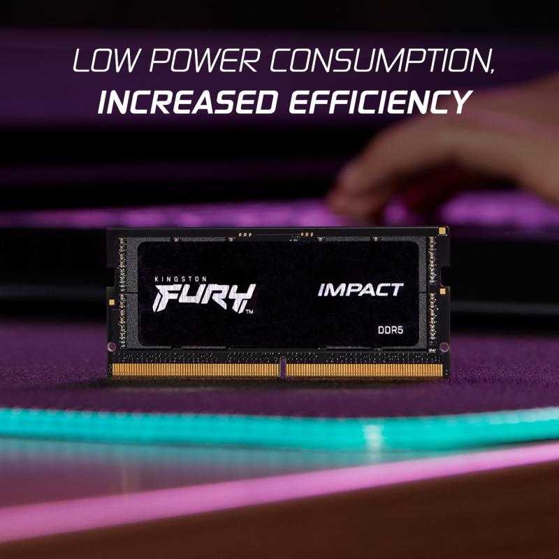 RAM „Kingston KF548S38IB-8“ 8 GB 4800 MHz DDR5 CL38 SODIMM FURY Impact atmintis | „Kingston“