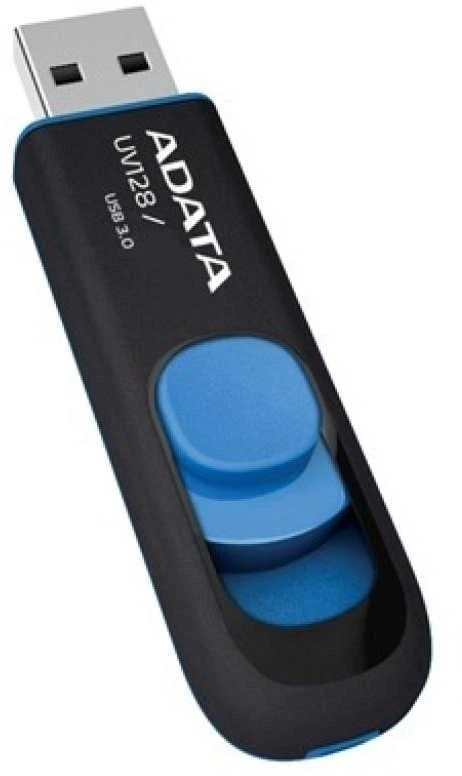 Atmintukas Adata UV128 64GB Juodas/Mėlynas