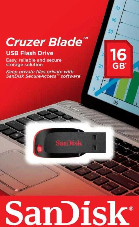 USB laikmena Sandisk Cruzer Blade 16GB
