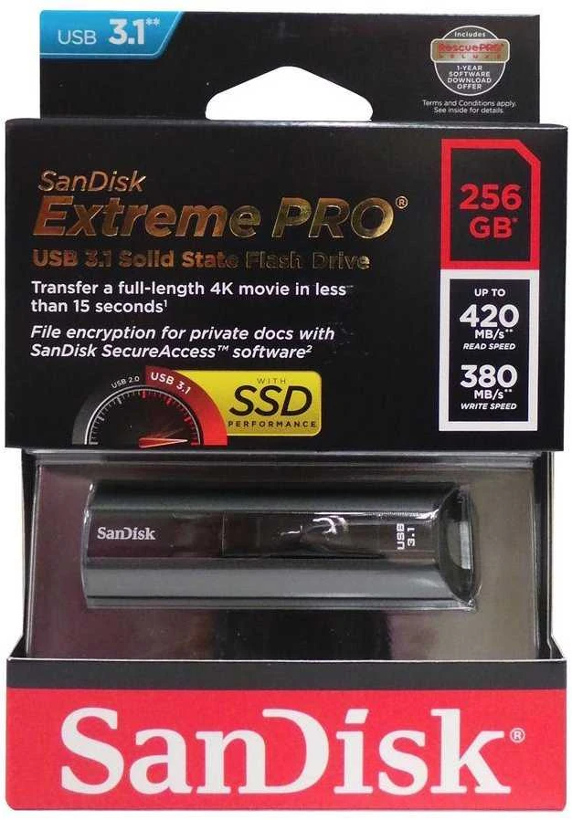 USB laikmena SanDisk Extreme Pro, 256GB