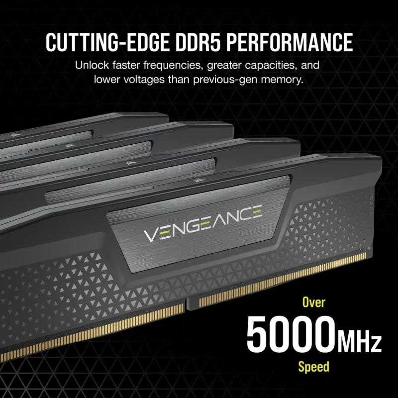 RAM CORSAIR VENGEANCE 32GB 2x16GB DDR5 6400MT/s DIMM Unbuffered 36-48-48-104 Std PMIC XMP 3.0 Juodas Heatspreader Juodas PCB 1.4V
