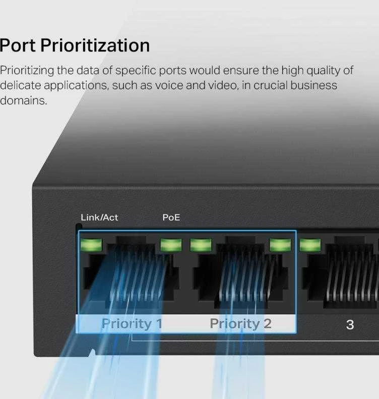 Šakotuvas Mercusys 10 prievadų 10/100 Mbps darbalaukio jungiklis su 8 prievadų PoE+ | Mercusys