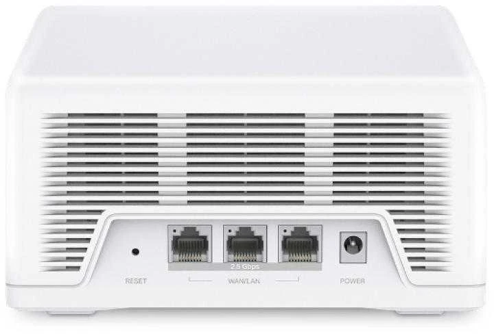 Maršrutizatorius MERCUSYS HALO H47BE WHOLE MESH WIFI 7 2PACK, Tri-Band, Standartinis belaidis: 6 GHz: IEEE 802.11be, 5 GHz: IEEE 802.11b/g/n/ac/ax/be mix, 2.4 GHz: IEEE 80g/2. n/ax mišrus, Viteza bevielis: 5760 Mbps esant 6 GHz, 2880 Mbps esant 5 GHz, 574 Mbps esant 2,4 GHz, Matmenys: 170 × 122,4 × 103,5 mm, Interfata: 3