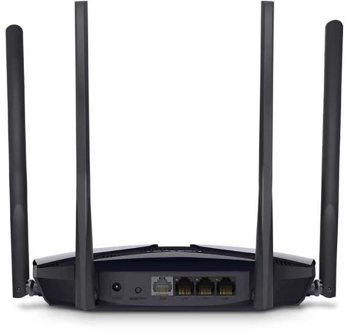 Mercusys | AX1500 WiFi 6 Maršrutizatorius | MR60X | 802.11ax | 1201+300 Mbit/s | 10/100/1000 Mbit/s | Ethernet LAN (RJ-45) jungtys 2 | Tinklelio atramos Nr. | MU-MiMO Taip | Nėra mobiliojo plačiajuosčio ryšio | Antenos tipas Išorinė