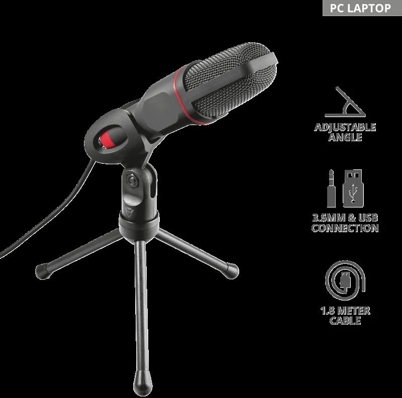 Mikrofonas Trust GXT212 MICO USB Trust, juoda