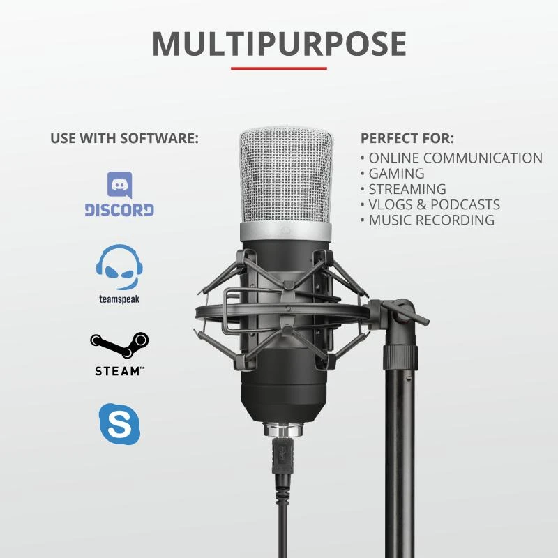 TRUST GXT 252 Emita laidinis mikrofonas | USB