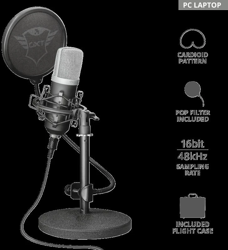 TRUST GXT 252 Emita laidinis mikrofonas | USB