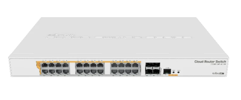 MikroTik | CRS328-24P-4S+RM Gigabit Ethernet POE/POE+ maršrutizatorius/jungiklis | Tvarkoma L3 | Montuojamas ant stovo | Gigabit Ethernet (vario) jungtys kiekis 24x 1GbE | SFP+ jungtys kiekis 4x SFP+ | PoE/Poe+ jungtys kiekis 24 | Maitinimo tipas Vienvietis | 12 mėn.