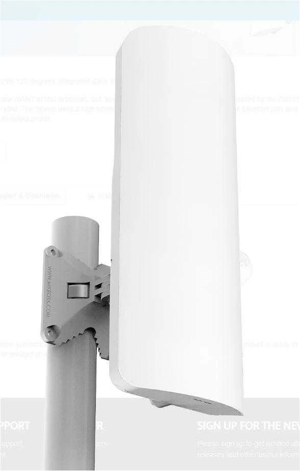 MIKROTIK RB911G-2HPND-12S Bazinė stotis mANTBox 2 12S 2X2MIMO 2.4GHz 1x RJ45 1000Mb/s 12dBi antena
