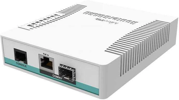 Šakotuvas MIKROTIK MT CRS106-1C-5S MikroTik CRS106-1C-5S L5 5xSFP 1G, 1xGigabit LAN PoE / SFP derinys, stalinis dėklas