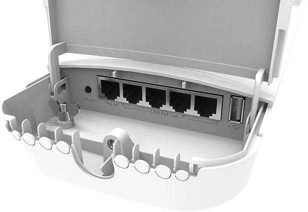 Maršrutizatorius MIKROTIK RBOmniTikPG-5HacD OmniTIK 5 PoE ac CPE 5GHz 5x RJ45 1000Mb/s prieigos taškas