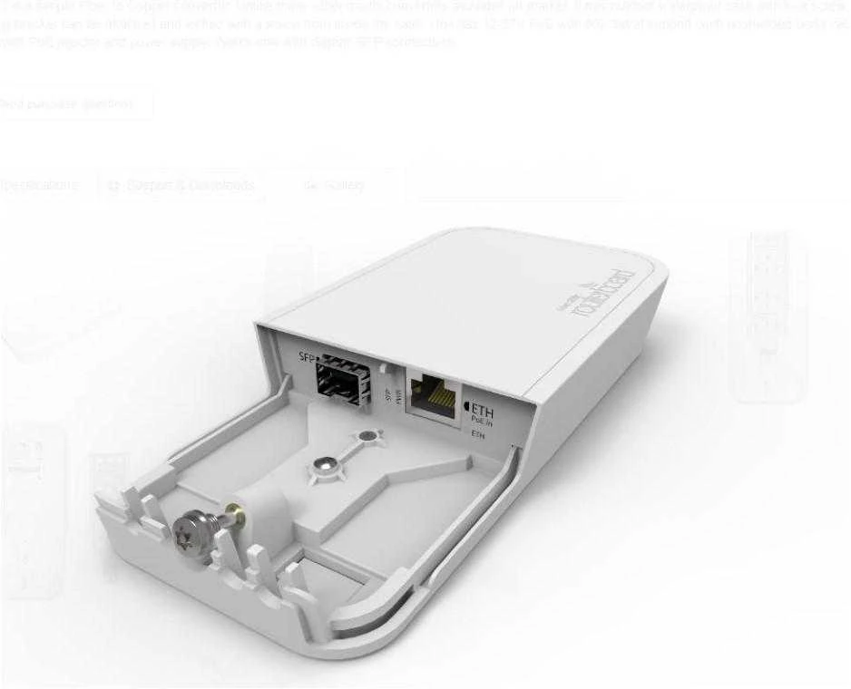MIKROTIK MT RBFTC11 MikroTik FTC Media Converter 1000BaseT(RJ45) / 1000BaseSX/L, 802.3af/at PoE supp