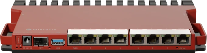 MikroTik | Maršrutizatorius | L009UiGS-2HaxD-IN | 802.11ax | 10/100/1000 Mbit/s | Ethernet LAN (RJ-45) jungtys 8 | Tinklelio atramos Nr. | MU-MiMO Nr. | Nėra mobiliojo plačiajuosčio ryšio | Antenos tipas Išorinė | 1x A tipo USB 3.0