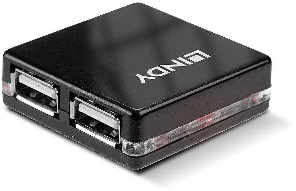 USB Hub - LINDY 4 Prievadų USB 2.0 Mini Hub 480Mbps