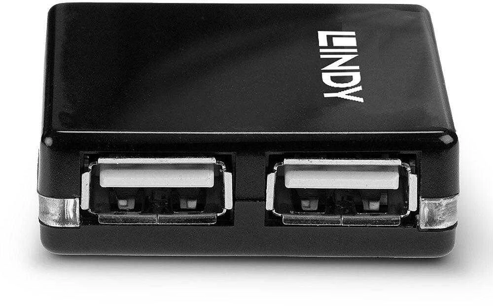 USB Hub - LINDY 4 Prievadų USB 2.0 Mini Hub 480Mbps