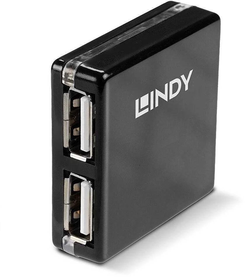 USB Hub - LINDY 4 Prievadų USB 2.0 Mini Hub 480Mbps