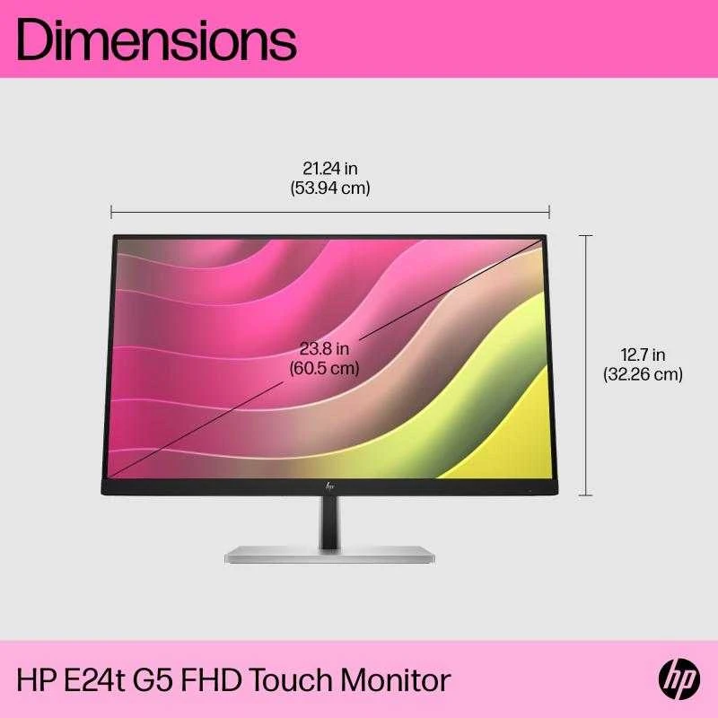 Monitorius HP E24t G5 FHD | 23.8" jutiklinis ekranas | FHD IPS