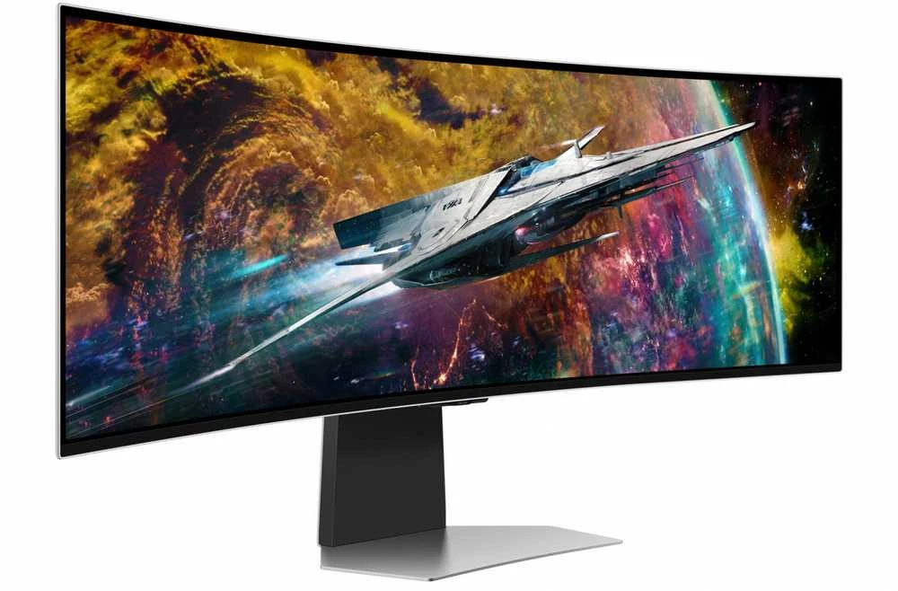 Samsung | Odyssey OLED G9 G95SC Monitorius | LS49CG950SUXDU | 49 " | QHD | 32:9 | 240 Hz | 0.03 ms | 5120 x 1440 | 250 cd/m² | HDMI jungtys quantity 1 | Sidabrinis