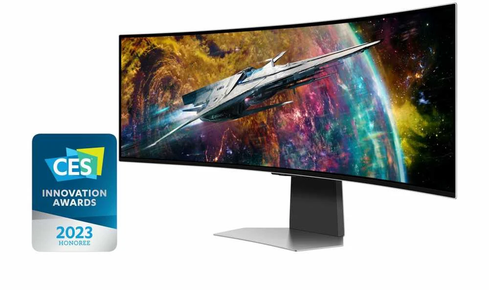 Samsung | Odyssey OLED G9 G95SC Monitorius | LS49CG950SUXDU | 49 " | QHD | 32:9 | 240 Hz | 0.03 ms | 5120 x 1440 | 250 cd/m² | HDMI jungtys quantity 1 | Sidabrinis