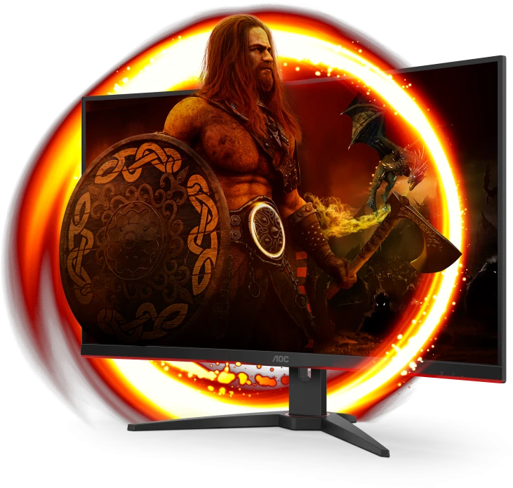Monitorius AOC C32G2ZE, 31.5", VA, 1920x1080, 16:9, 240 Hz, 1 ms, 300 cd/m²