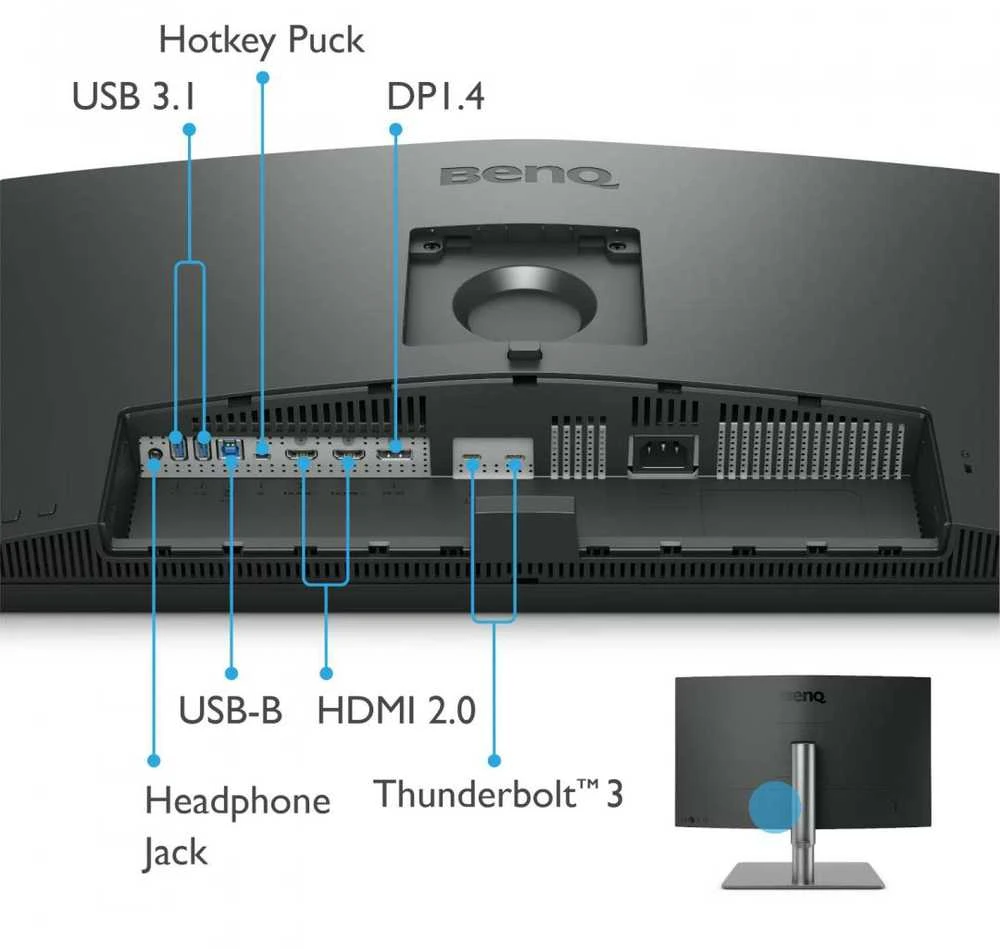 Monitorius BENQ PD2725U 27" 4K UHD IPS HAS HDMI/DP TB3 USB-C PD65W