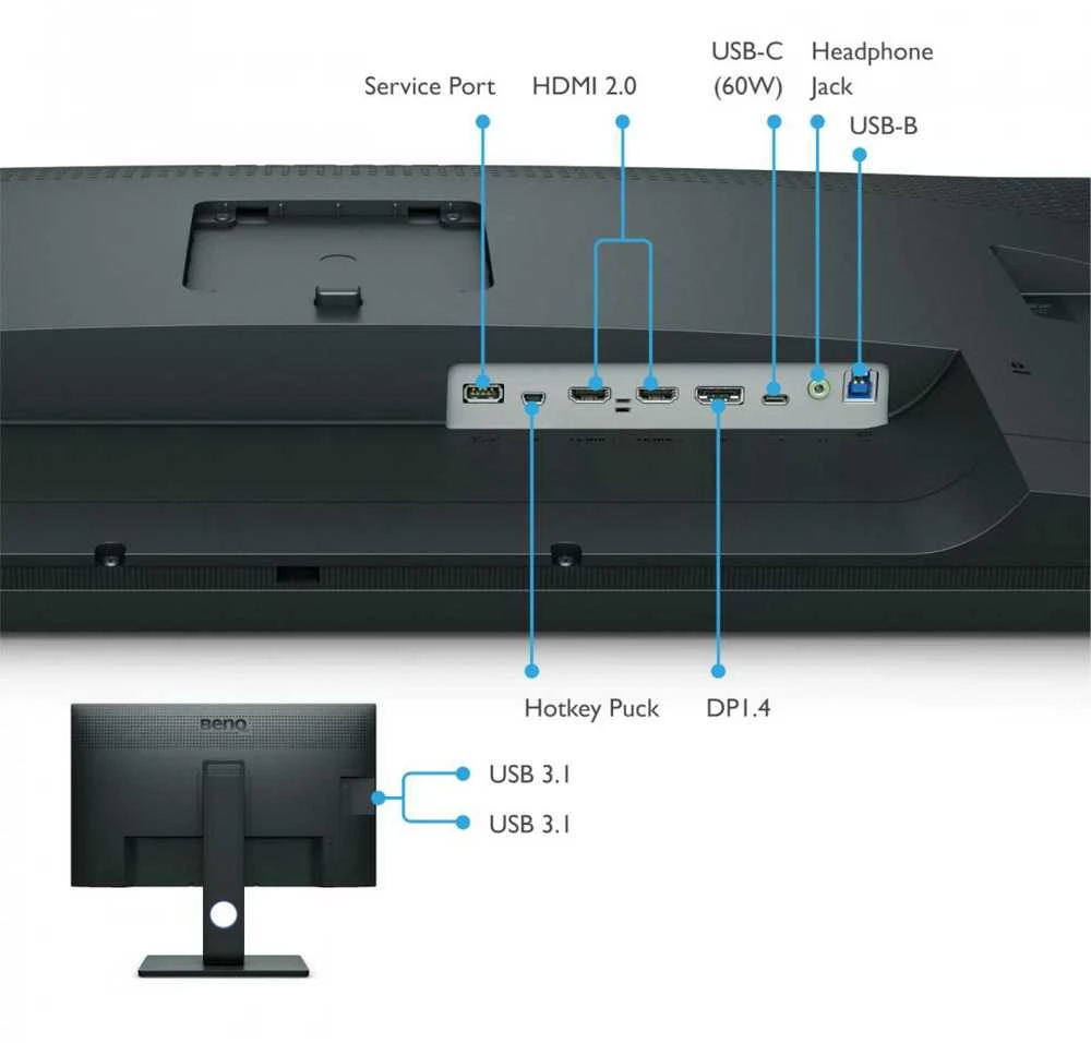 Monitorius BENQ SW321C 32" UHD HDMI/DP/USB
