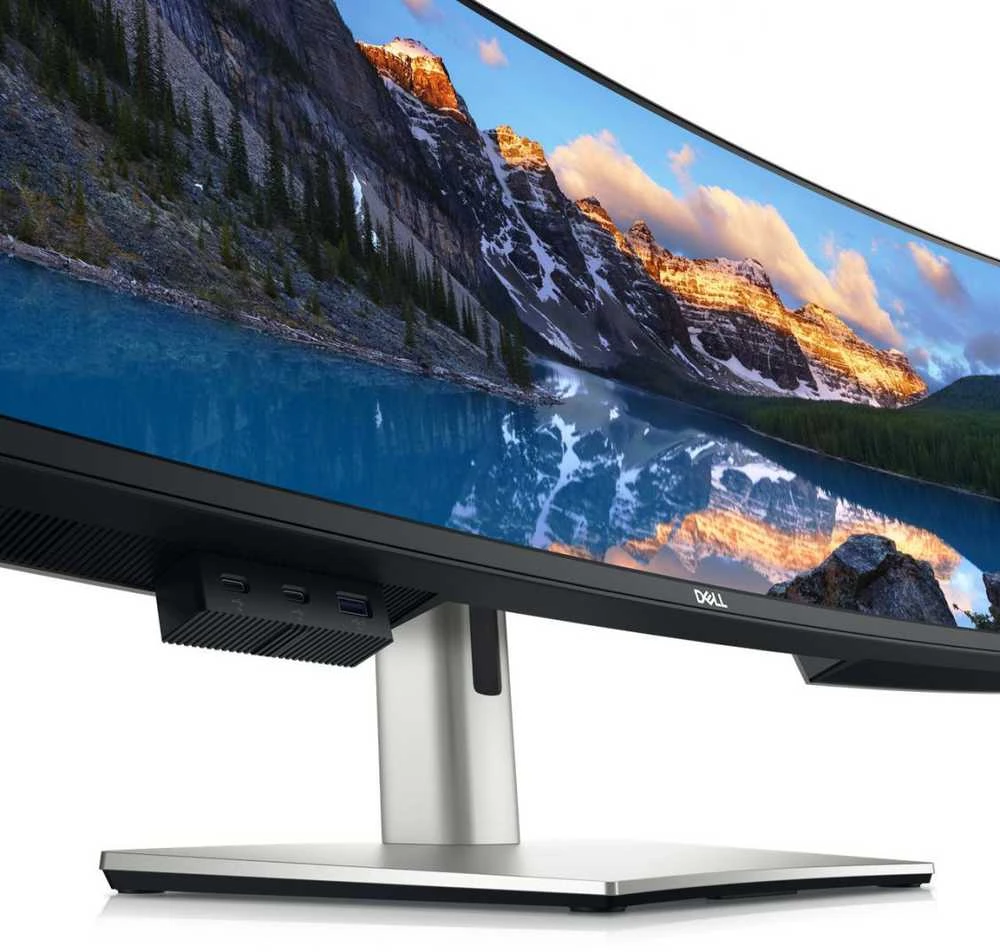 Monitorius Dell UltraSharp U4924DW, 49" Dual QHD (5120x1440) lenktas, IPS Black, 32:9, 60Hz, USB-C 90W, KVM, garsiakalbiai