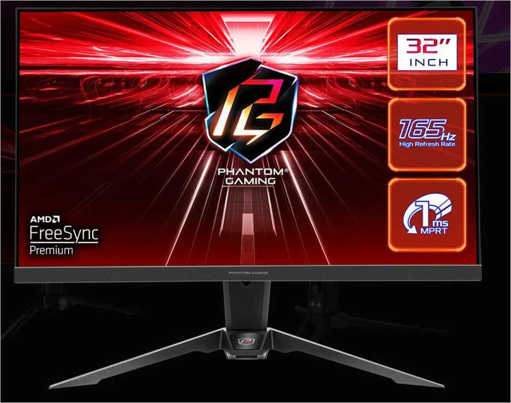 Monitorius ASRock PG32QF2B  | 31.5 " | VA | 16:9 | 165 Hz | 1 ms | 2560 x 1440 | 550 cd/m² | HDMI x2