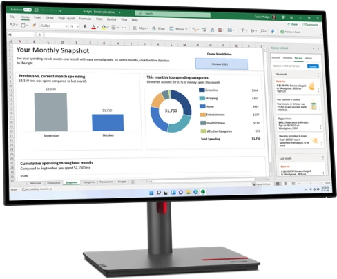 Monitorius Lenovo | ThinkVision | P27q-30 | 27 " | IPS | QHD | 16:9 | 60 Hz | 6 ms | 2560 x 1440 | 350 cd/m² | HDMI jungtys quantity 1 | Juodas | Garantija 36 mėn.