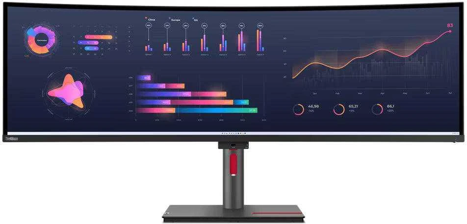 Monitorius Lenovo | ThinkVision | P49w-30 | 49 " | IPS | 32:9 | 60 Hz | 4 ms | 5120 x 1440 | 350 cd/m² | HDMI jungtys quantity 2 | Juodas | Garantija 36 mėn.