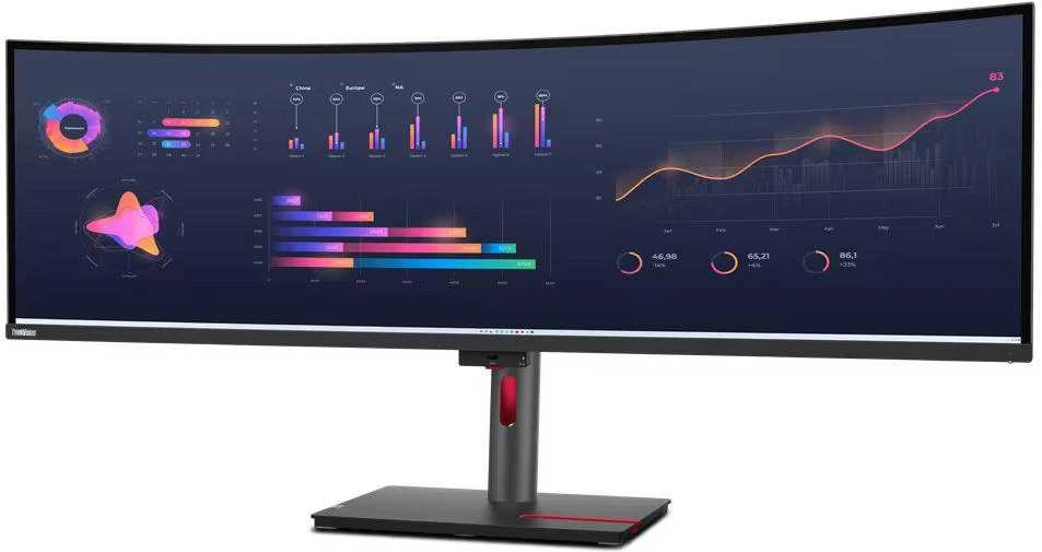 Monitorius Lenovo | ThinkVision | P49w-30 | 49 " | IPS | 32:9 | 60 Hz | 4 ms | 5120 x 1440 | 350 cd/m² | HDMI jungtys quantity 2 | Juodas | Garantija 36 mėn.