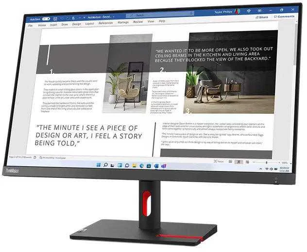 Monitorius Lenovo ThinkVision S27i-30 LED ekranas 68.6 cm (27") 1920 x 1080 pikselių Full HD Pilkas
