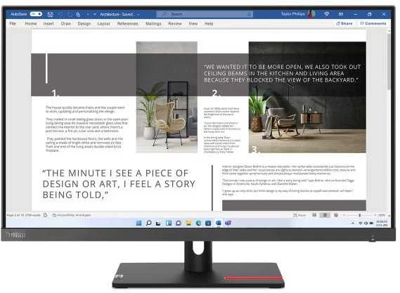 Monitorius Lenovo ThinkVision S27i-30 LED ekranas 68.6 cm (27") 1920 x 1080 pikselių Full HD Pilkas