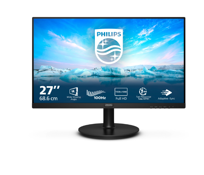Philips | Monitorius | 271V8LAB/00 | 27 " | VA | 16:9 | 100 Hz | 4 ms | 1920 x 1080 pikselių | Juodas