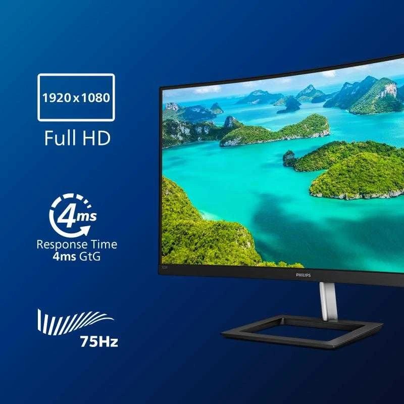 Monitorius Philips | 322E1C/00 | 31.5 " | VA | FHD | 16 : 9 | 75 Hz | 4 ms | 1920 x 1080 | 250 cd/m² | HDMI jungtys quantity 1 | Juodas | Garantija 36 mėn.