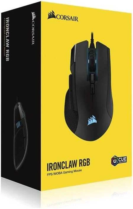 Corsair Ironclaw FPS/MOBA žaidimų pelė, Juoda