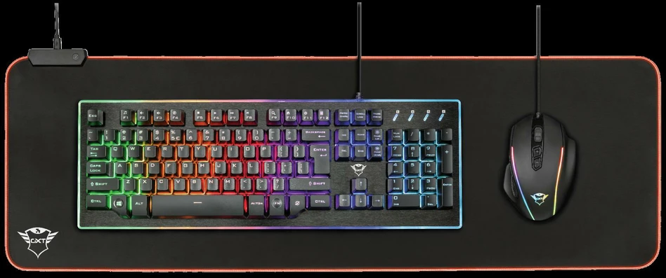 TRUST GXT 764 Glide-Flex RGB XXL pelės kilimėlis | 930x300x3mm