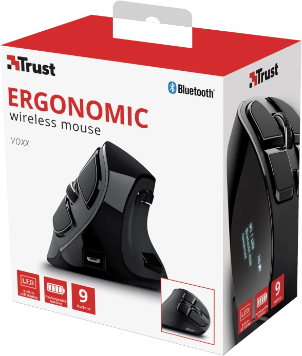 Voxx Belaidė įkraunama ergonominė pelė 23731