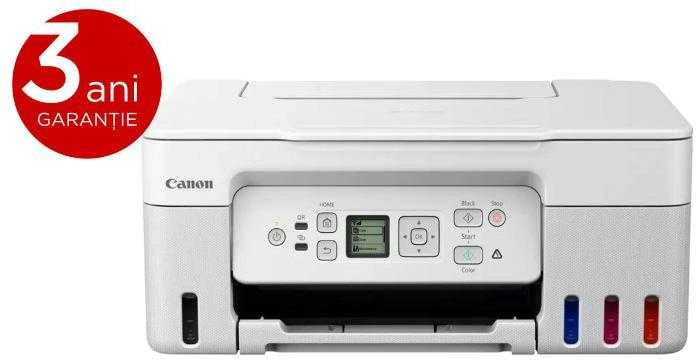 Daugiafunkcis rašalinis spausdintuvas Canon PIXMA G3470 MegaTank, spausdinimas / kopijavimas / skenavimas, spalvotas, papildoma rašalo talpykla, Wi-Fi, baltas