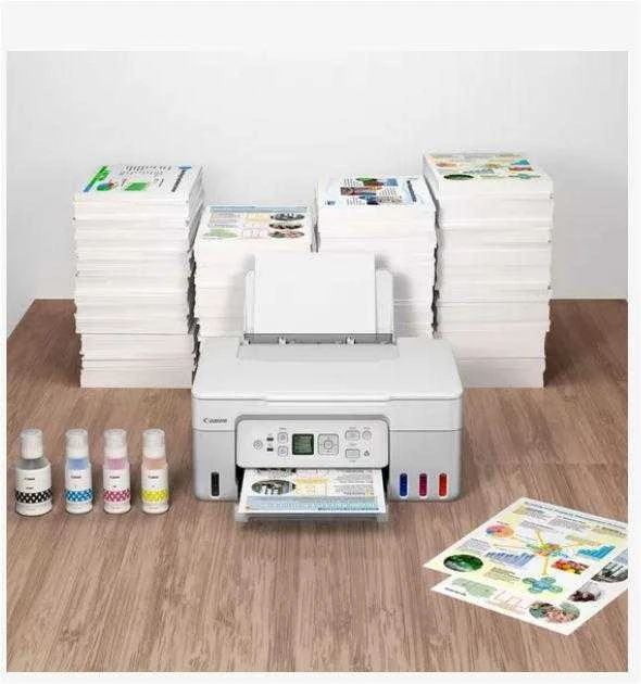 Daugiafunkcis rašalinis spausdintuvas Canon PIXMA G3470 MegaTank, spausdinimas / kopijavimas / skenavimas, spalvotas, papildoma rašalo talpykla, Wi-Fi, baltas